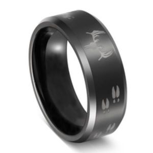Men’s Premium Tungsten Deer Skull Ring. Hunters Favorite. Wedding band.